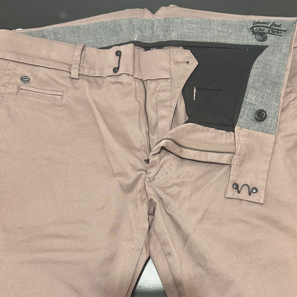 Diesel Men's Light Brown Chinos